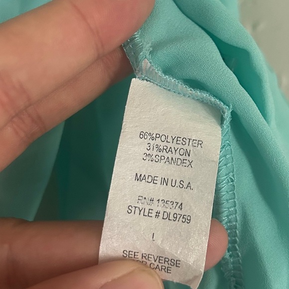 🦋 Charlotte Russe Teal Crop Top Cut Out Tie Back Summer Casual Y2K Lightweight - Picture 3 of 6